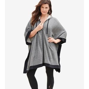 Roamans Zip front poncho